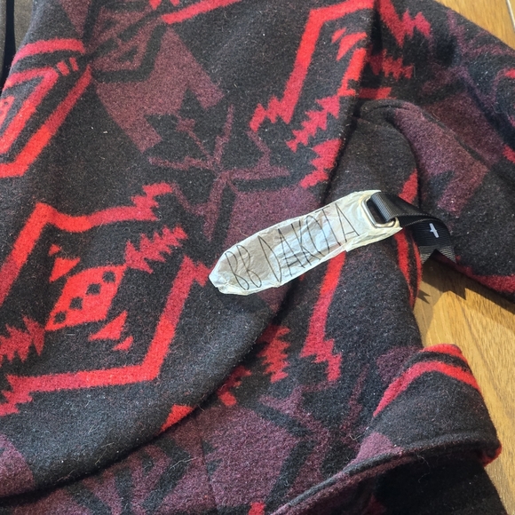 BB DAKOTA Southwest Aztec Coat Wrap Davida Black Jacket Sz Medium Tribal Print - Picture 5 of 12